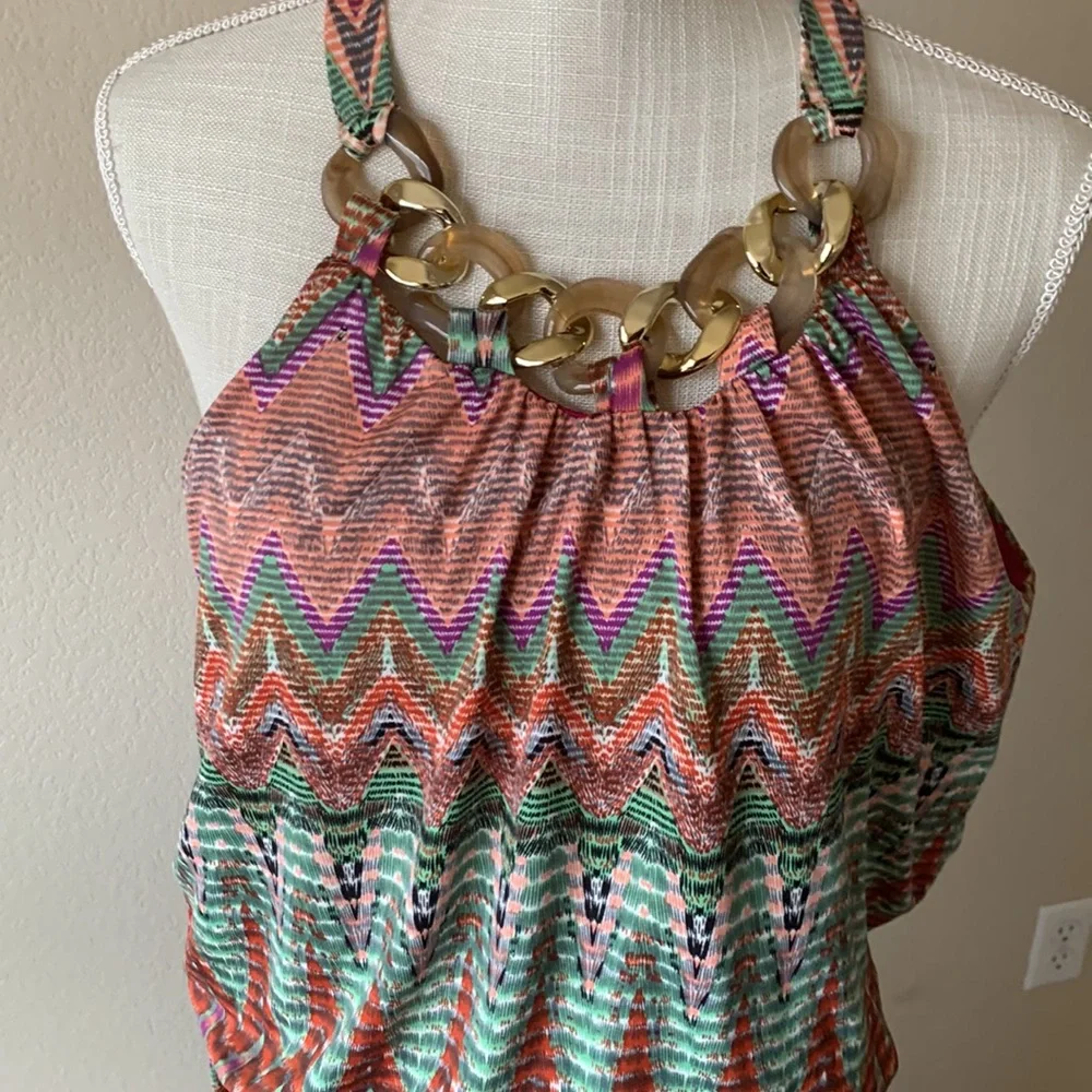 Beautiful Maxi dress.. size L with size slits. - Picture 3 of 8